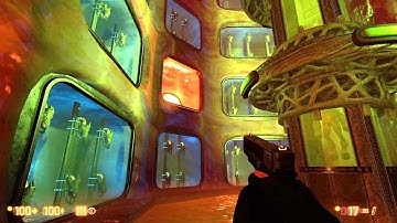 Alien Grunt Factory on vertical flow stream in Xen | Black Mesa: Interloper