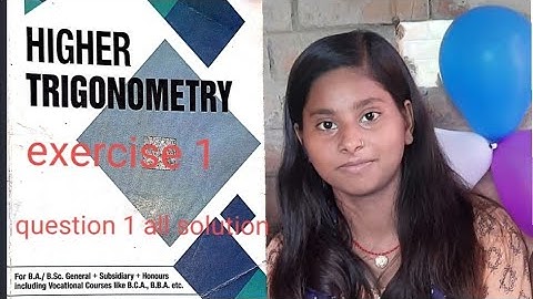 bsc math honours part-1 higher trigonometry exercise 1 solution lalji prasad book