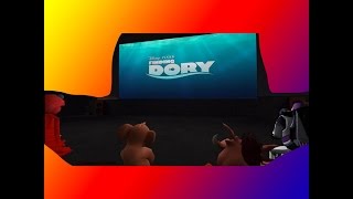 Finding Dory trailer watched by Woody, Buzz Lightyear, Ariel, Simba, Elmo, MLP and more!