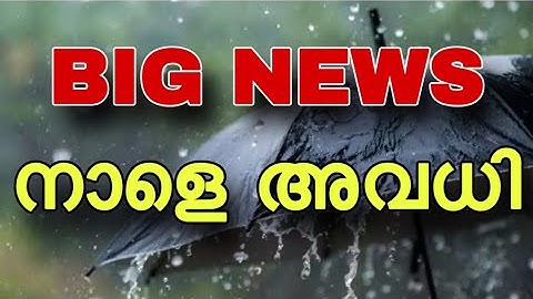 Heavy rain. Holiday declared tomorrow. In this district. Mazha #avavdhi#mazhaavavdhi