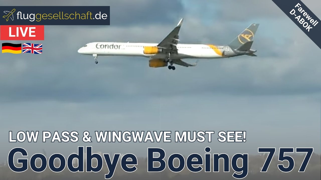 Farewell Condor B757 LIVE | D-ABOK leaves Düsseldorf 4ever #livestream CFG4787 DE4787