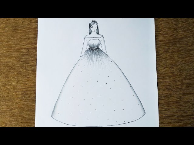 How to draw a beautiful barbie doll|| Beautiful dress drawing easy | Dress  drawing easy, Dress drawing, Beautiful barbie dolls