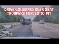 Medical Emergency? Driver slumped over - Arkansas State Police force to PIT/TVI, SUV overturns #pit
