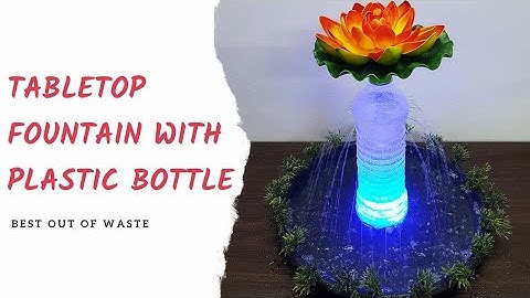 How to make Tabletop Fountain with Plastic Bottle and Led very easy and fast |DIY|
