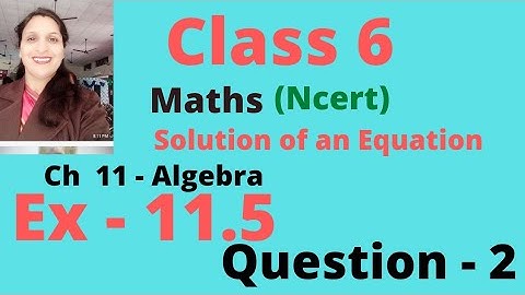 Question 2 (Exercise 11.5 ) ( ch - 11) Algebra. Class 6 maths ncert l cbse