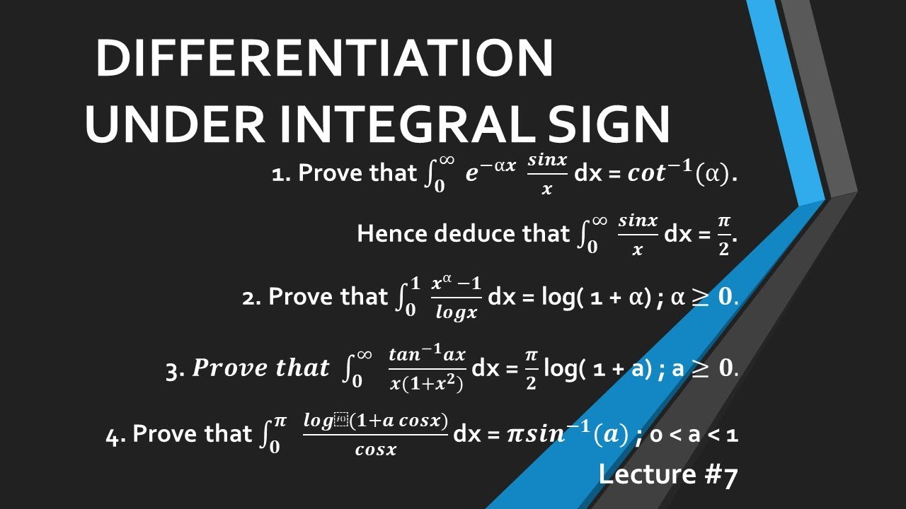 Differentiation Under Integral Sign | DUIS - YouTube