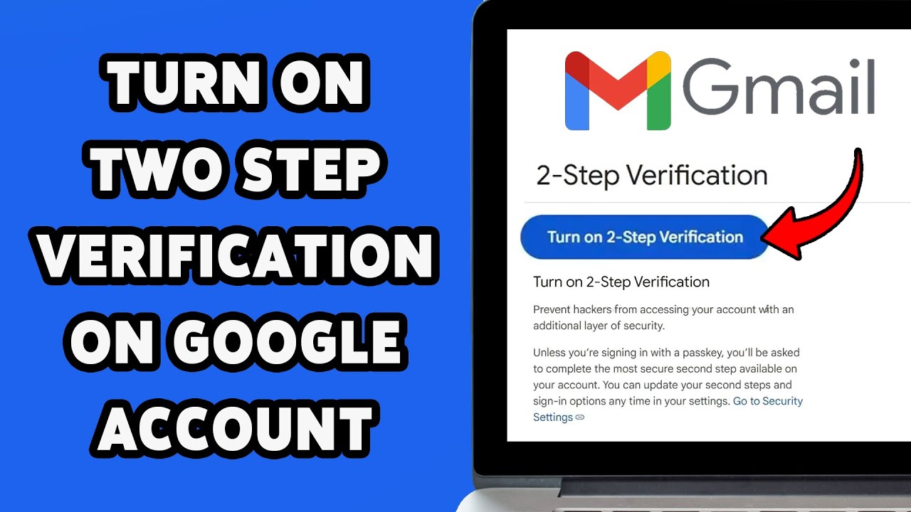How To Turn On Two Step Verification On Google Account 2025 | Secure ...