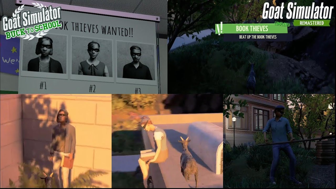 Goat Simulator Book Book Thieves (Buck To School) - Goat Simulator Remastered - YouTube