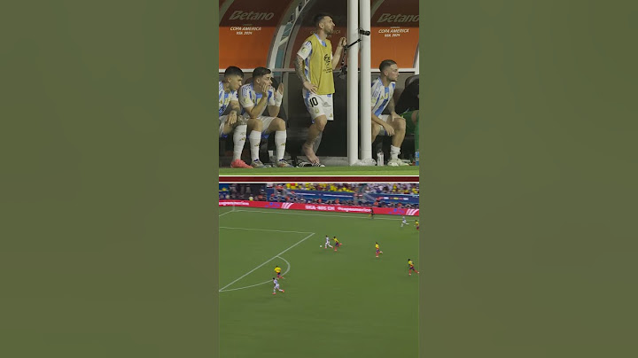 Messi reacts to Lautaro MartÃnez s goal in extra time #messi #copa #argentina #colombia #goal