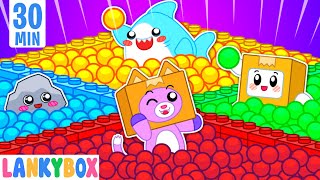 Lankybox Makes Colorful Ball Pit Pool With Friends Lankybox Channel Kids Cartoon