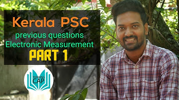 Electronic Measurement - Kerala PSC Previous questions (Part 1) - Lecturer in Polytechnic