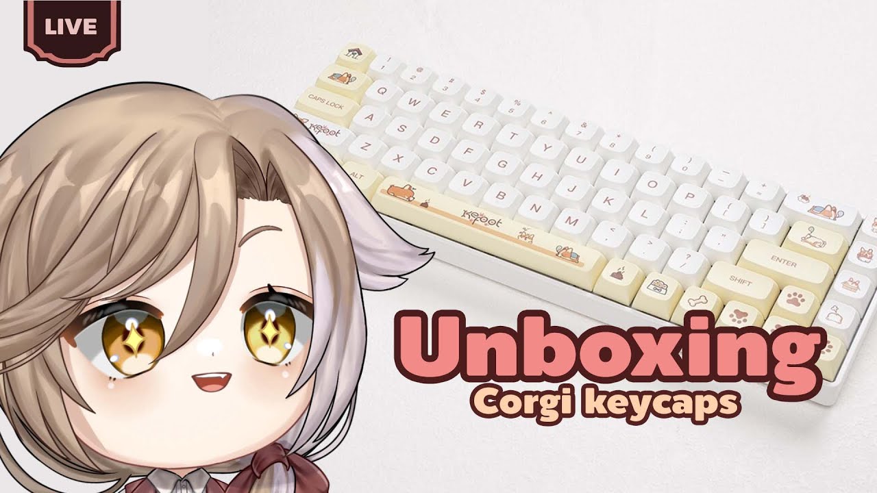 [ Live : Keycap Unboxing ] New cute keycaps is here! + Typing ASMR [EN ...