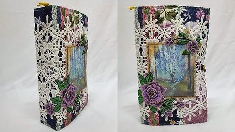 How to create a journal cover using a bubble wrap envelope and 2 inch spine out of a cereal box.