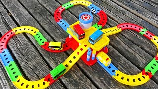 Car Park 67PCS Rainbow Course ☆ Cute Cars & Tayo