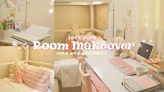 aesthetic room makeover 🛋️ cute, hints of pink🌷 pinterest-inspired, extreme, korean l peachmallows