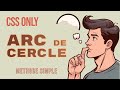 Un arc de cercle uniquement en CSS, pas si évident!