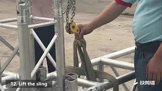 How to install outdoor concert stage roof truss