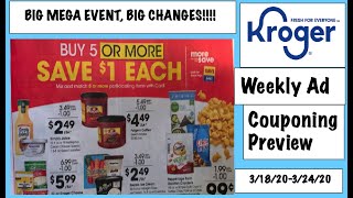 Kroger Weekly Ad Couponing Preview--3/18/20-3/24/20-- BIG MEGA EVENT CHANGES!!!