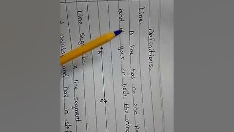 Class 3 Definition of line and line segment