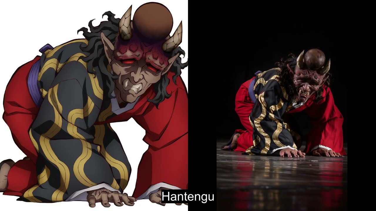 Kimetsu no Yaiba (Demon Slayer) : Characters in real live action cosplay - computer generated - ai