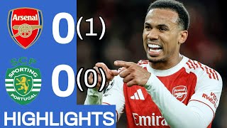 Arsenal vs Sporting (0-0) 1-0 Aggregate Extended HIGHLIGHTS | Champions League Quarter finals