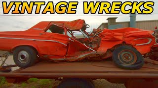 Vintage Wrecked Cars in A Vintage Car Collection!