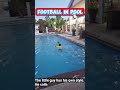Football Catching Spirals in the Pool? #shorts #football