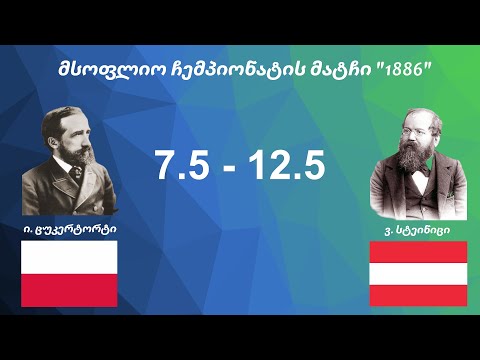 #1 მსოფლიო ჩემპიონატის მატჩი: ი. ცუკერტორტი - ვ. სტეინიცი 1886წ.