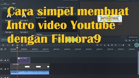 Tutorial membuat intro (opening) youtube mudah dan bagus di filmora 9