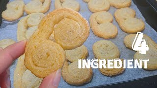 Buttery & Flaky Palmier Cookie / 4 ingredient Recipe バター香る パイ生地で作るクッキー　レシピ