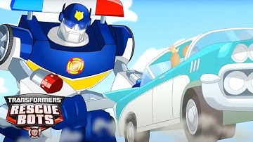 ¡Persecución en coche! | Transformers: Rescue Bots | COMPILACIÓN | Dibujos animados para niños