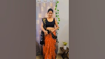 Super Easy Gujarati style or Sidha Pallu Saree Draping Tutorial 💖 #trending #shorts