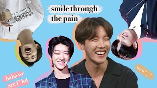 male kpop idols laughing compilation