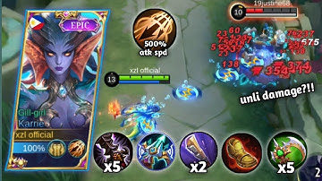 KARRIE 1000% ATTACK SPEED!! MULTIPLE DAMAGE ABUSE🔥 KARRIE BEST BUILD 2023 | MLBB