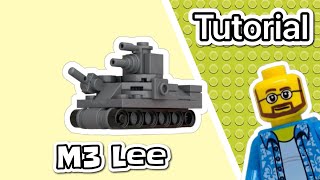 LEGO WW2 M3 Lee tank in Micro Brick Battle scale tutorial