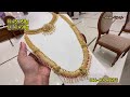 21 grams necklace 32 grams gold haram  light weight wedding set  pothys swarnamahal