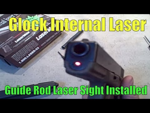 Glock Internal Laser Guide Rod Laser Sight Installed on a Glock 22 Pistol