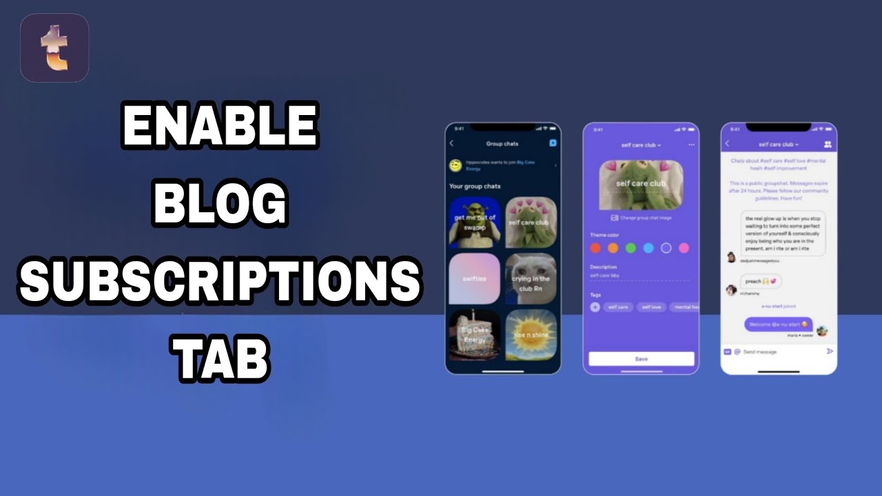 How To Enable And Turn On Blog Subscriptions Tab On Tumblr App - YouTube