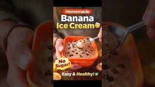 No Cream, No Sugar banana Ice Cream 😋 #shorts #vural #food #icecream #banana #chocolate #delicious