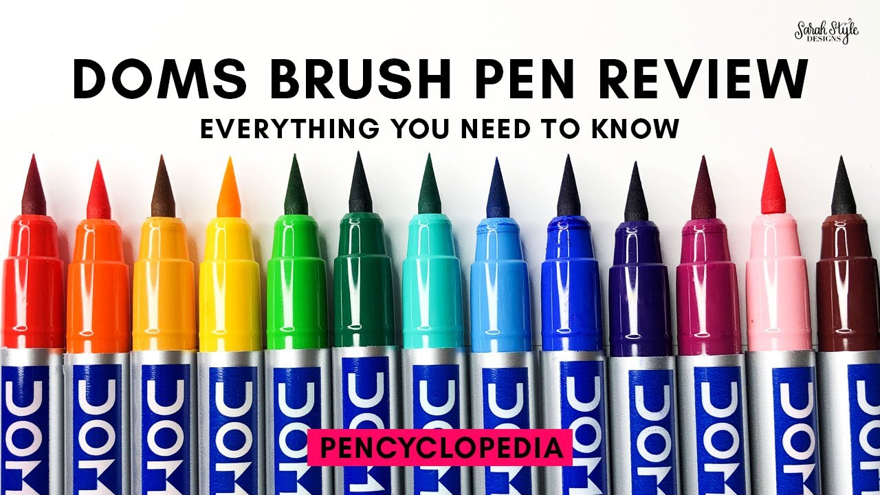 Doms Brush pens 14 shades, Unboxing + review