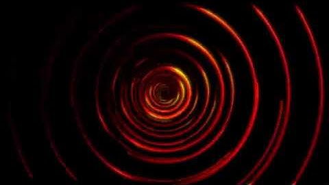 Red spiral abstract art.