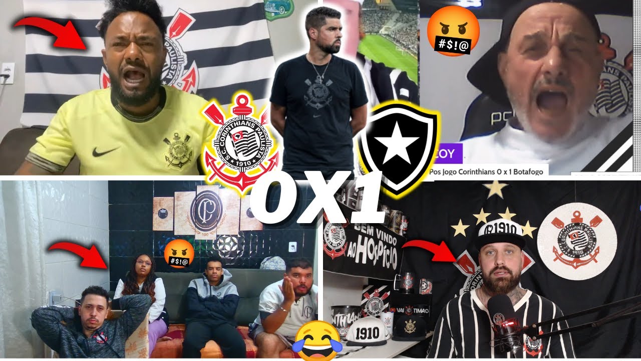 REAÇÕES CORINTHIANAS E TRISTEZA TOTAL- CORINTHIANS 0X1 BOTAFOGO- SÉRIE B LOGO ALÍ- VAMOS RIR KKKK