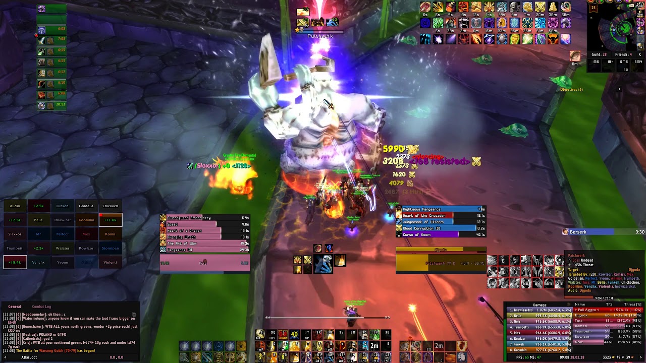 Naxxramas 25 Patchwerk - Retribution Paladin PoV