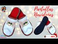 🔴Cómo Hacer PANTUFLAS NAVIDEÑAS de Santa Claus, Con Arte en Tus Manos