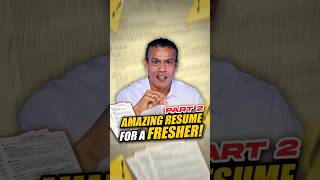 Amazing Resume for a Fresher! ✨ Part 2 - 'Resume Easy to Read' 👌 | Sidd Ahmed