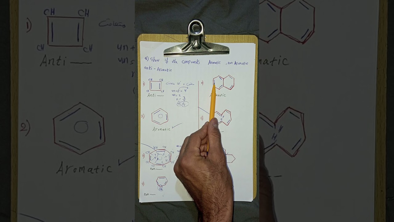 عضويه نضري 10 / المركبات الاوروماتيه و anti , non aromatic