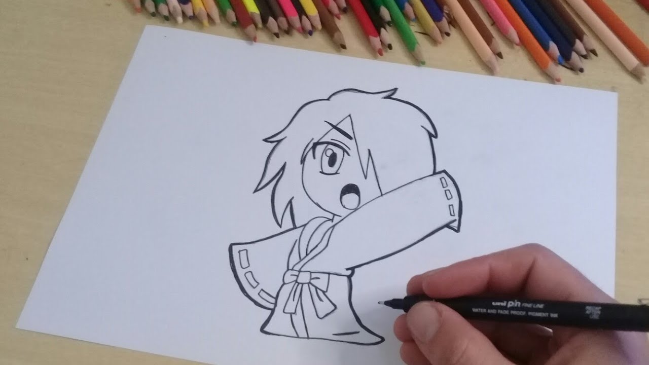 TUTORIAL COMO DESENHAR o OBITO CHIBI passo a passo 