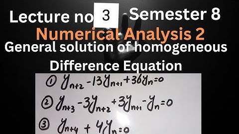 Questions solution of homogeneous difference equation @Learn.Mathematics.With.Me1