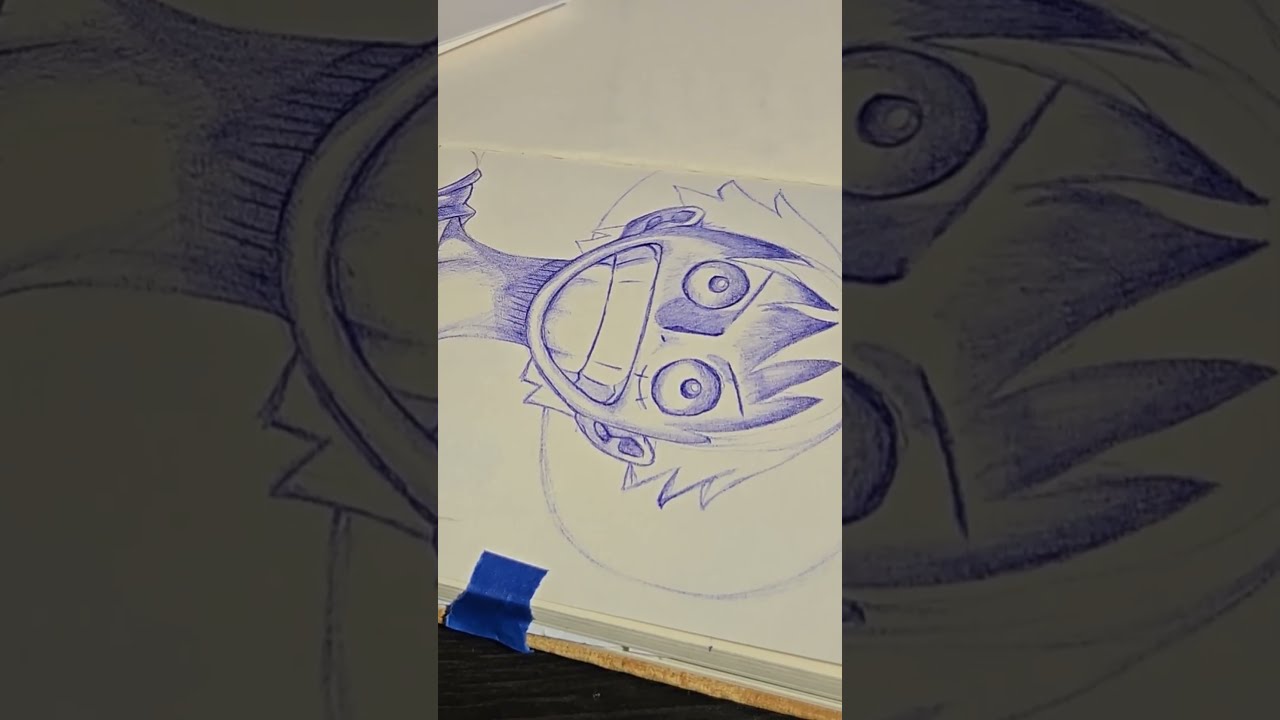 Hand Drawn Luffy One Piece Fan Art No Tracing Just Passion