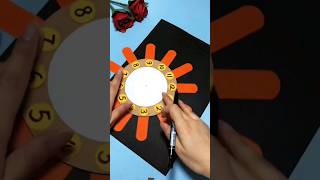 طريقة صنع ساعة  تعليمية للاطفال بالكرتون والورق / MAKE a wall clock out of cardboard